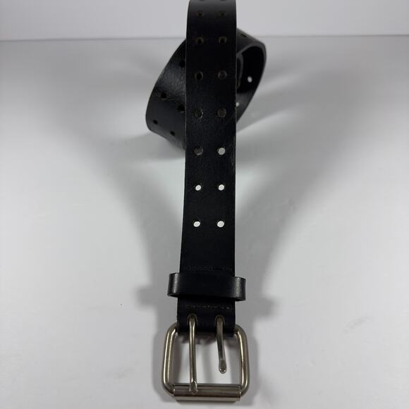 Dickies Leather Two Hole Double Prong Bridle Belt Black Men's 34 Work Belt - Picture 7 of 8